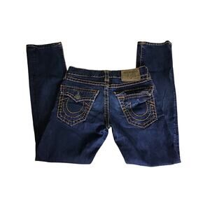 True Religion Women Jeans Sz. 29 Vintage  “Ricky”Heavy Stitch  Jeans flawed
